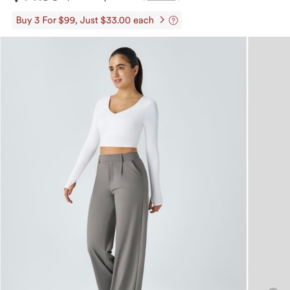 Halara Women's High Waisted Straight Leg Work Pant Trio - Picture 8 of 16